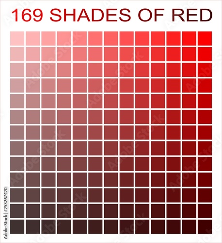 169 shades of red.