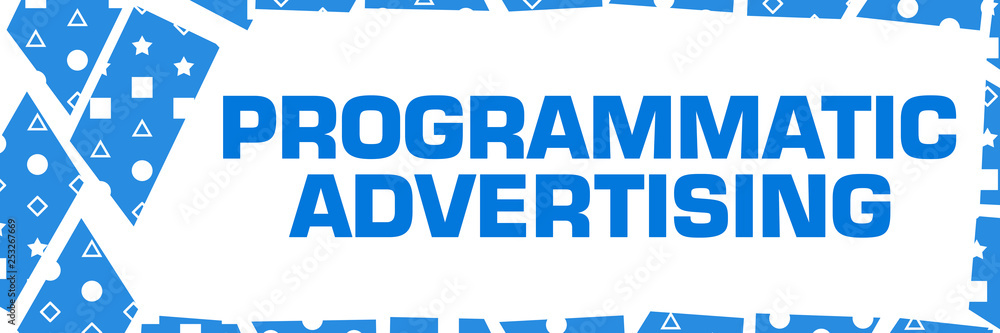 Programmatic Advertising Blue White Chunks Left Border Programmatic Advertising Blue White Chunks Left Border
