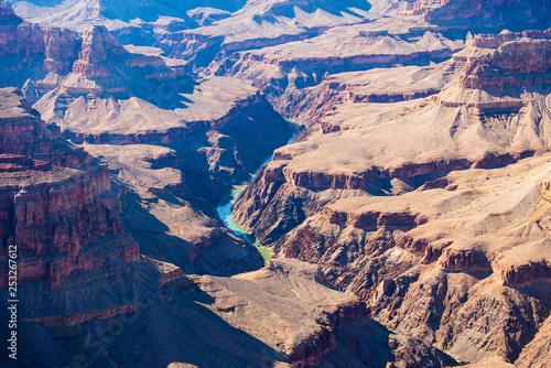 Colorado river in Grand Canyon National Park seen from South Rim. Grand Canyon National Park is one of the world's natural wonders.