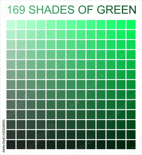 169 shades of green