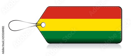 Bolivian flag label, Made in Boloivia