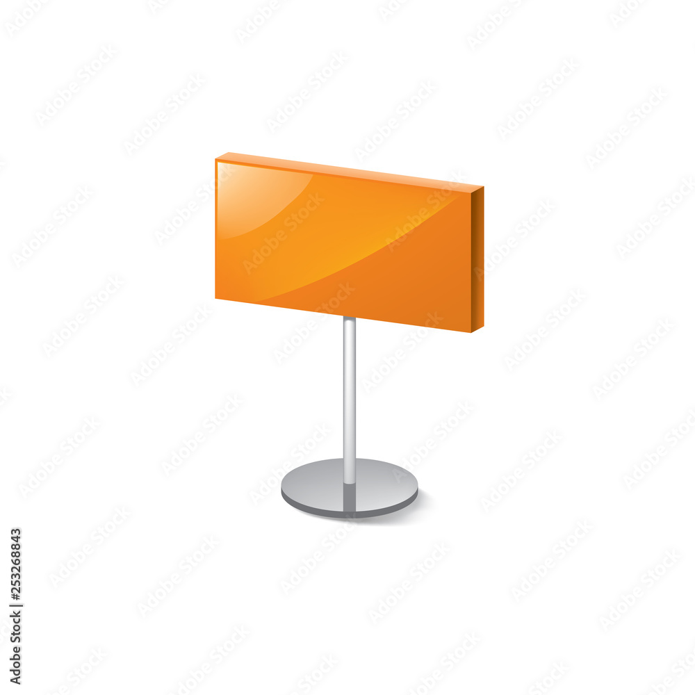 orange sticker on white background. Vector illustration orange sticker on white background. Vector illustration