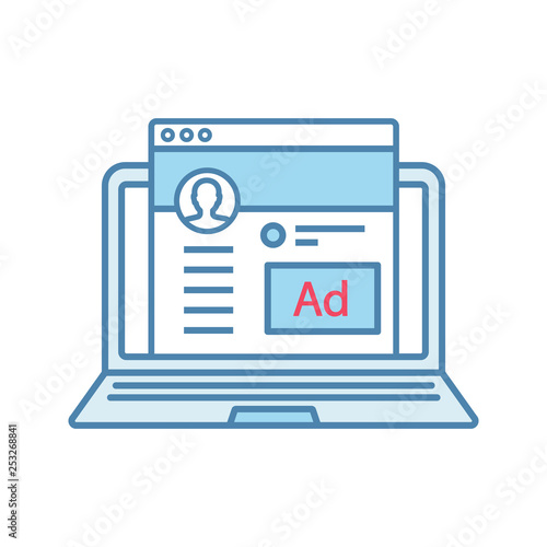 Social media marketing color icon