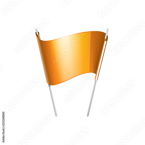 orange sticker on white background. Vector illustration