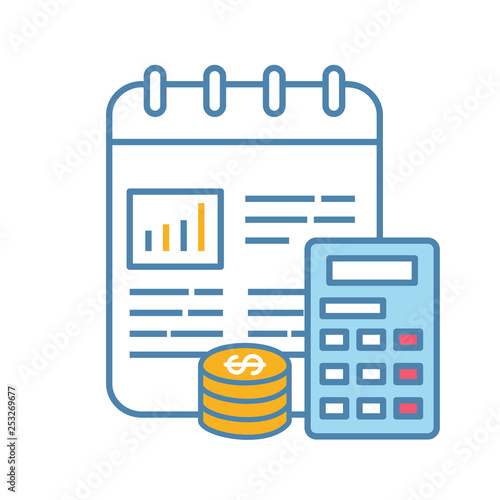 Financial planning color icon