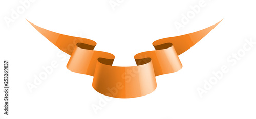 orange sticker on white background. Vector illustration