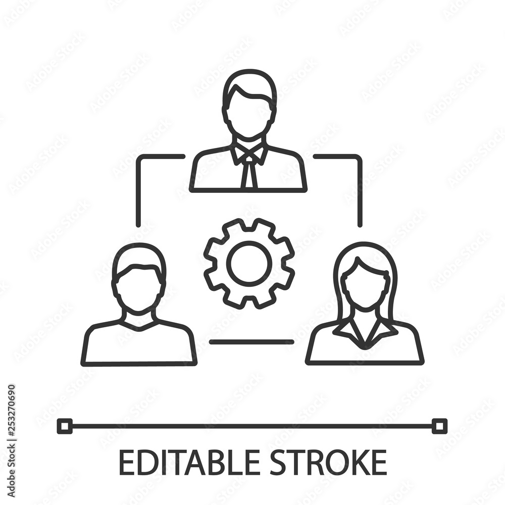Teamwork linear icon Teamwork linear icon