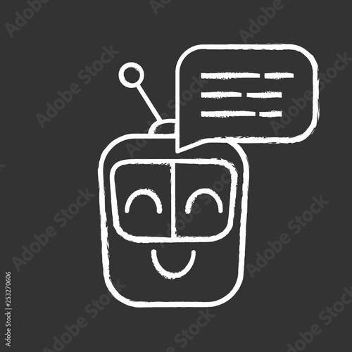 Chatbot message chalk icon