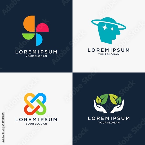 Set of modern logo design