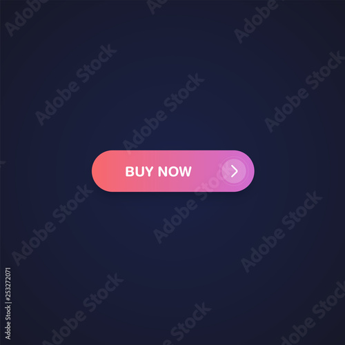 Colorful shiny and clean button for websites and online usage, vector illustration