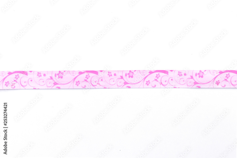 pink ribbon with bow isolated on white background. pink ribbon with bow isolated on white background.