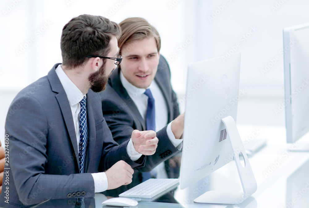 two businessmen are discussing a new project two businessmen are discussing a new project