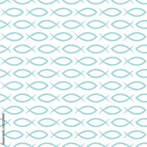 Endlosmuster Abstrakte Fische Blau