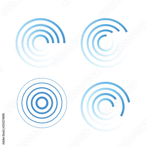 Set of radar icons. 