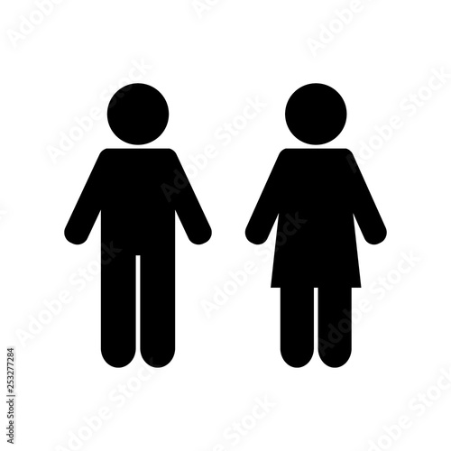 Man, woman vector icon. Gender icon