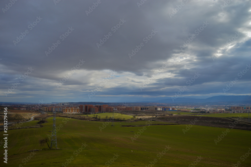 Fototapeta premium Grey and green