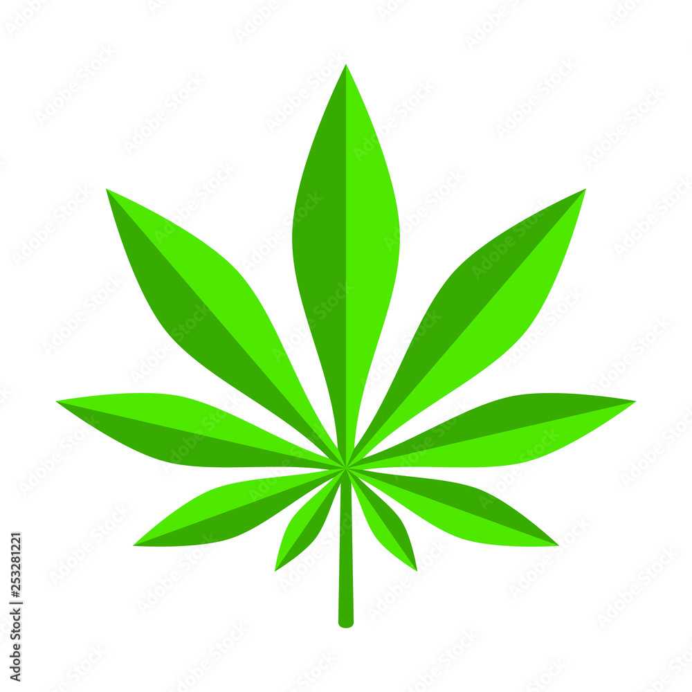 Cannabis leaf graphic icon. Marijuana green sign isolated on white background. Vector illustration Cannabis leaf graphic icon. Marijuana green sign isolated on white background. Vector illustration