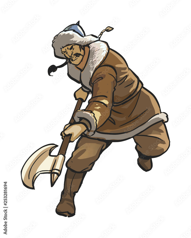 Fototapeta premium knight with spear and shield