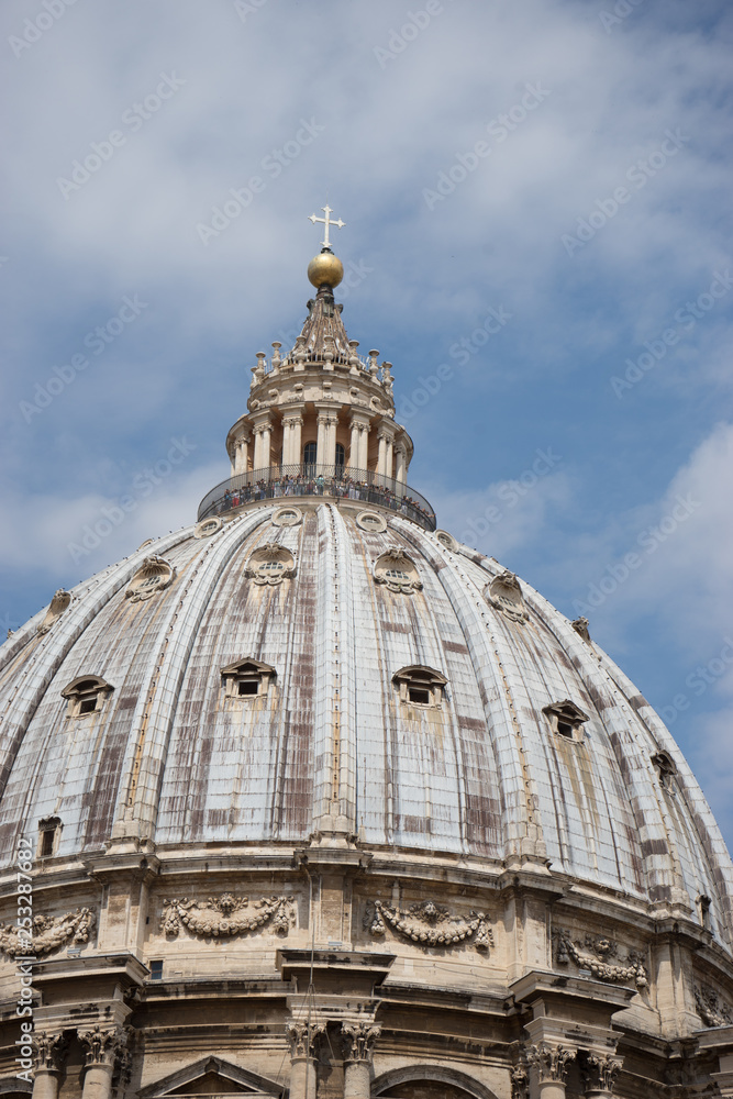 The dome of Saint Peters basilica at Vatican City