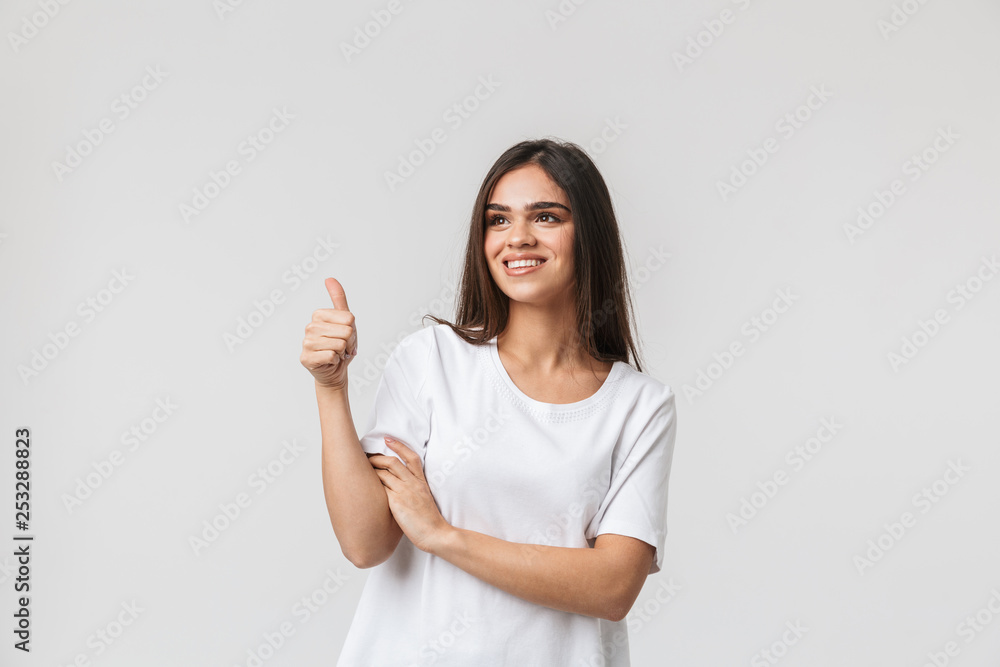 Portrait of a beautiful young woman casualy dressed Portrait of a beautiful young woman casualy dressed