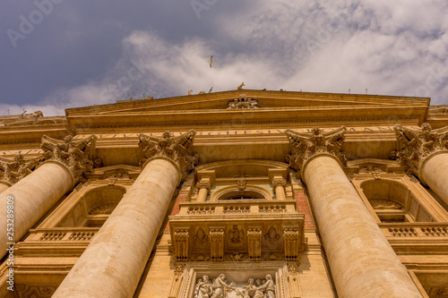 The facade of Saint Peter's Basilica at Vatican City, Rome, Italy