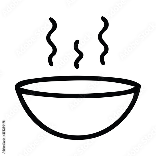 line drawing cartoon hot soup
