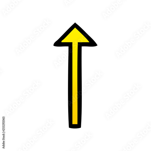 gradient shaded cartoon long arrow symbol