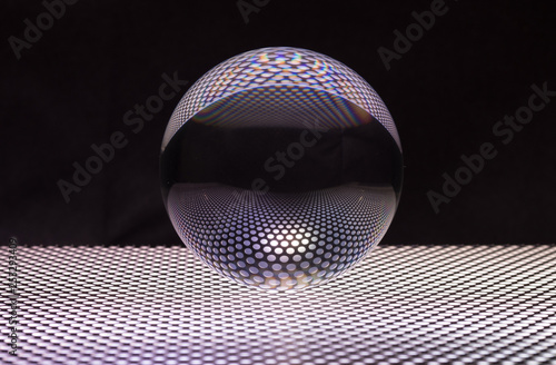 crsytal ball with white flash photo