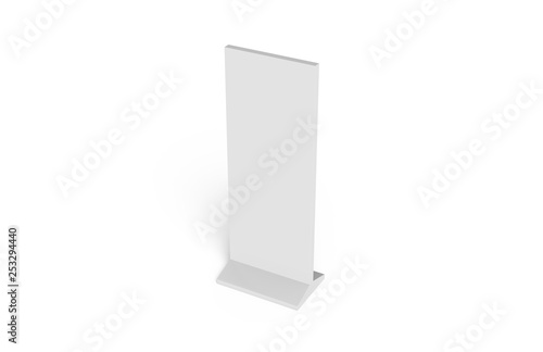 Outdoor advertising POS POI stand banner or lightbox, mock up template on isolated white background, ready for your design, 3d illustration