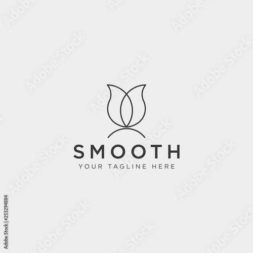 beauty cosmetic line art logo template vector illustration icon element