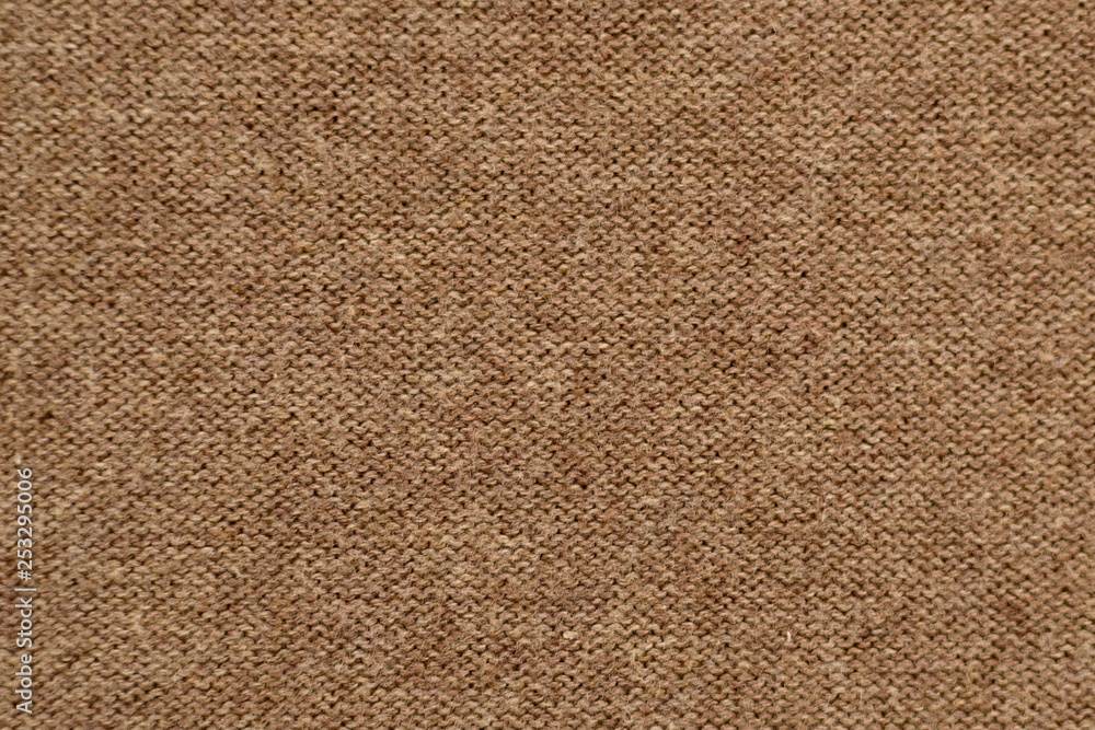Fototapeta premium Brown fabric texture background, space for text content