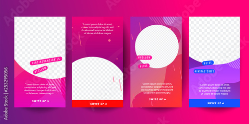 Stories template for social media.Editable story cover design for stories