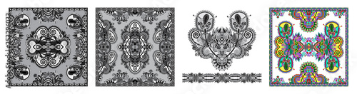 Traditional ornamental floral paisley bandanna