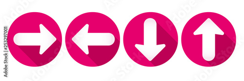 Arrow icons set. Flat design - Vector