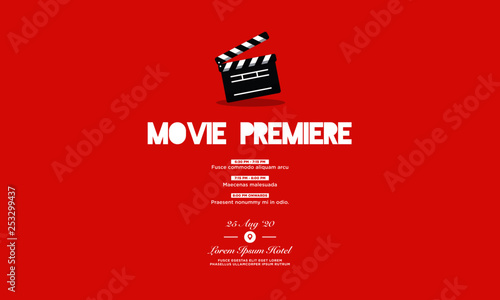Movie Premiere Ticket Invitation Design with Where and When Details
