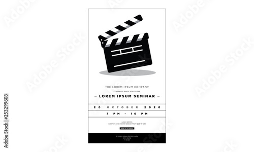 Movie Premiere Ticket Invitation Design with Where and When Details