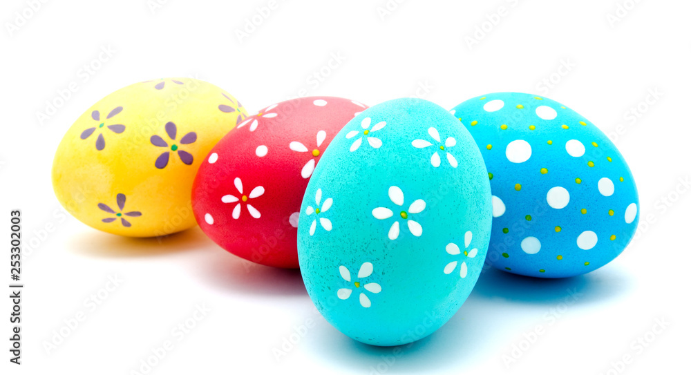 Perfect colorful handmade easter eggs isolated Perfect colorful handmade easter eggs isolated