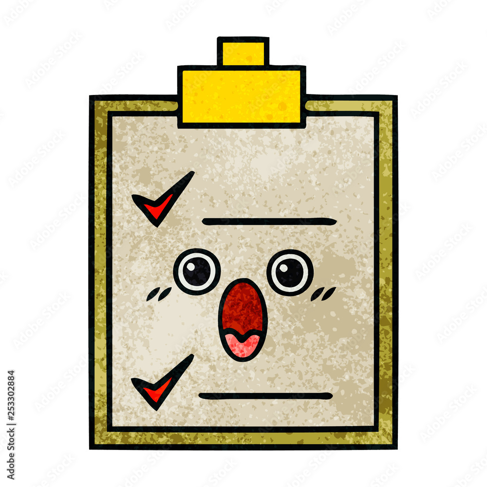 retro grunge texture cartoon check list retro grunge texture cartoon check list