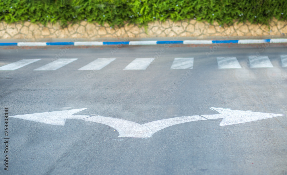Obraz premium Crosswalk on the road background.