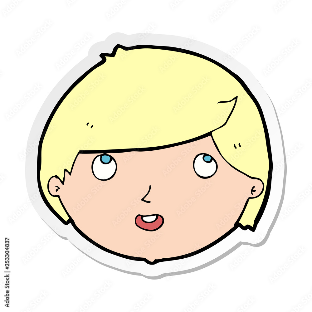 sticker of a cartoon happy face sticker of a cartoon happy face