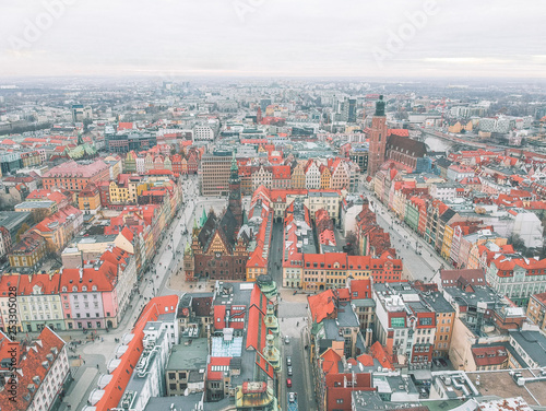 Obraz na płótnie Wroclaw from above w salonie