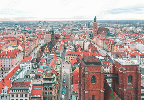 Obraz na płótnie Wroclaw from above w salonie