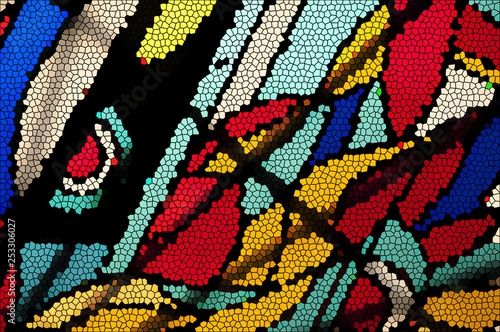 Stained glass mosaic background KV-F