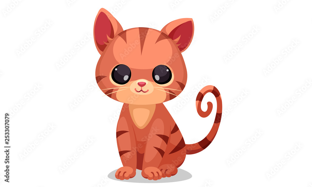 Cute little kitten vector illustration 1 Cute little kitten vector illustration 1