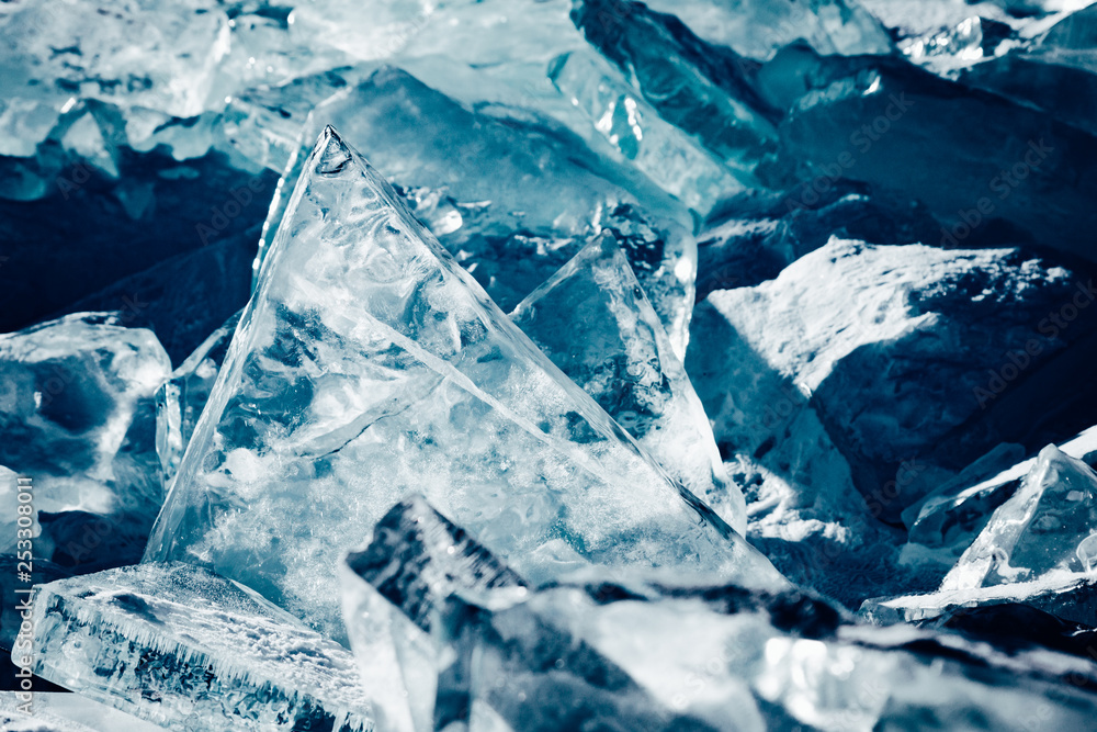 Blocks of ice gleaming in the sun. Arctic winter background. Blocks of ice gleaming in the sun. Arctic winter background.