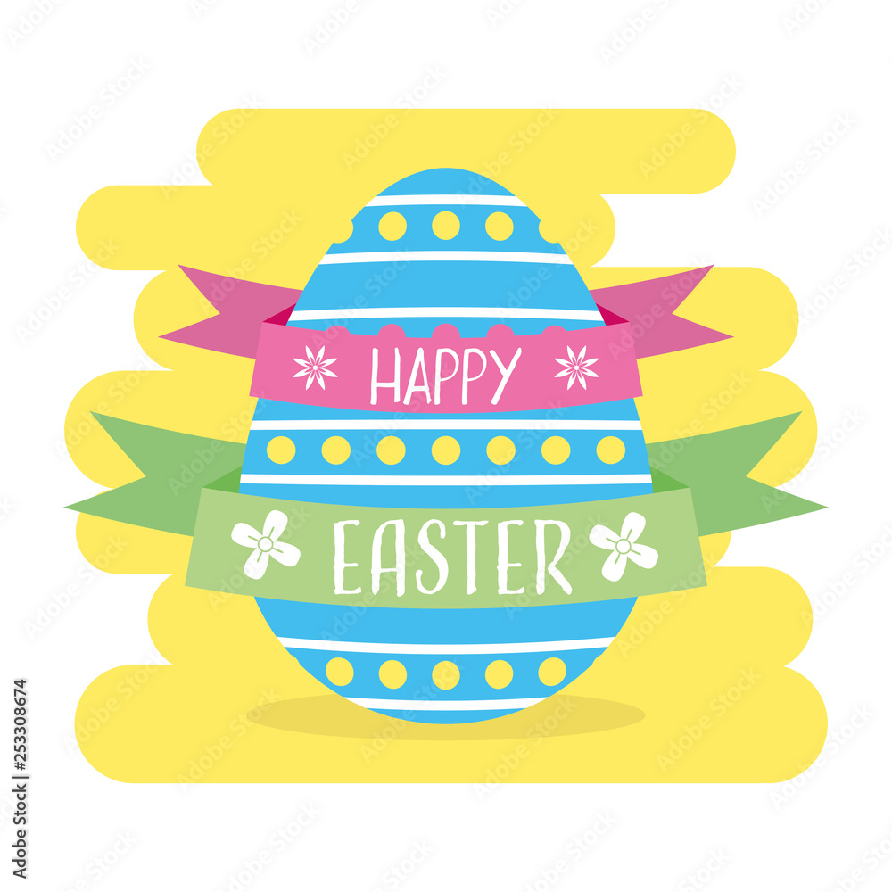 Naklejka premium happy easter card