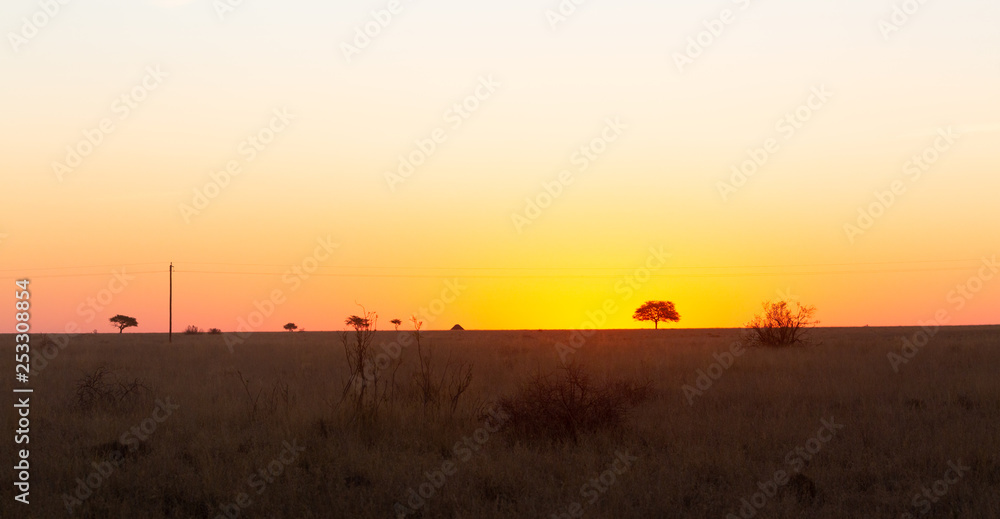 sunset over africa