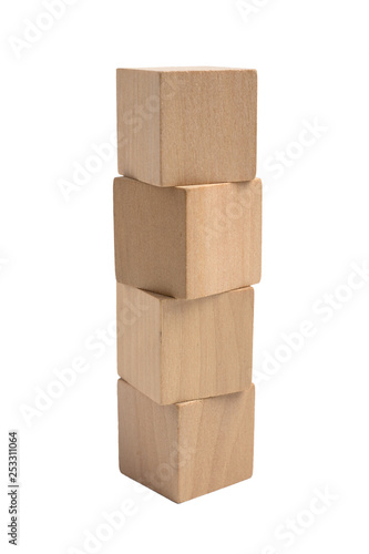 Wood Blocks Isolated On White