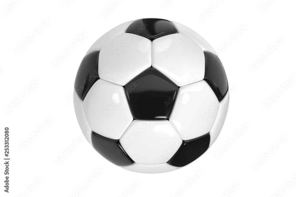 Realistic soccer ball or football ball on white background. 3d Style vector Ball isolated on white background. EPS10 Realistic soccer ball or football ball on white background. 3d Style vector Ball isolated on white background. EPS10