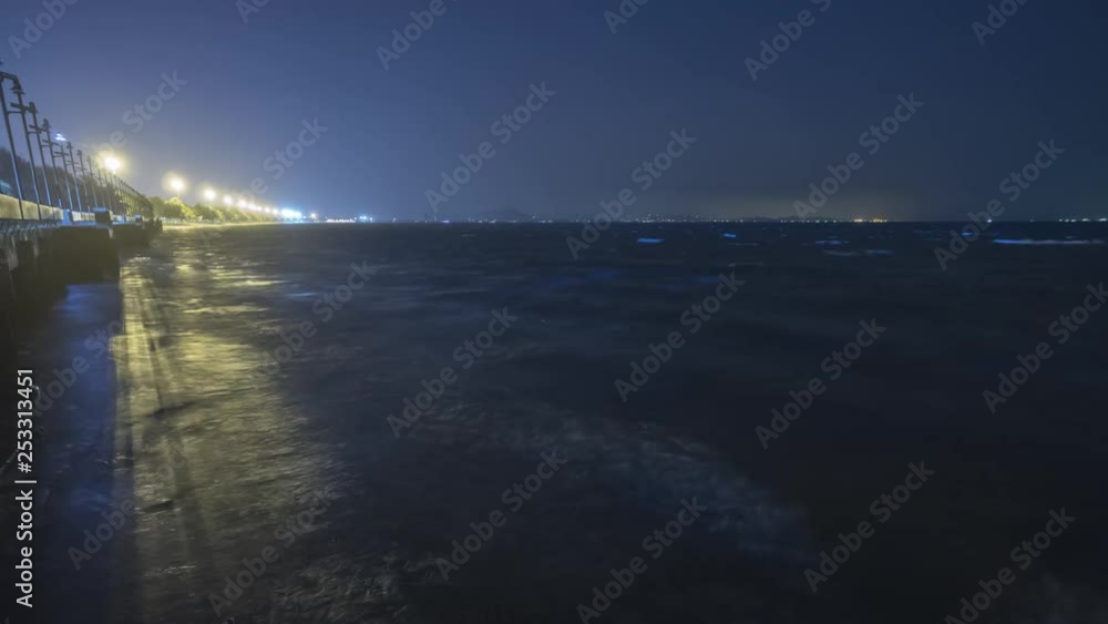 Timelapse : Glow plankton(plankton bloom) On the tip of the sea waves in Chonburi province Visible with the naked eye in the dark Timelapse : Glow plankton(plankton bloom) On the tip of the sea waves in Chonburi province Visible with the naked eye in the dark